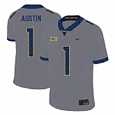 West Virginia Mountaineers 1 Tavon Austin Gray College Football Jersey Dzhi,baseball caps,new era cap wholesale,wholesale hats